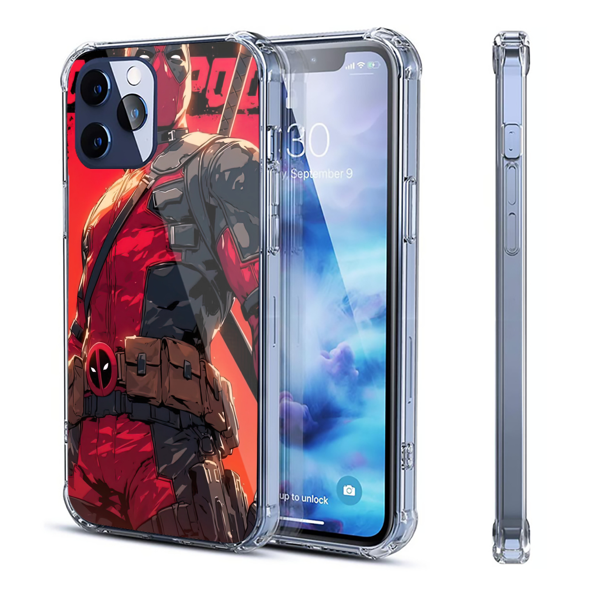 （画像用） Deadpool デッドプール 【iPhone 12シリーズ対応】透明スマホケース（クリアソフトケース）